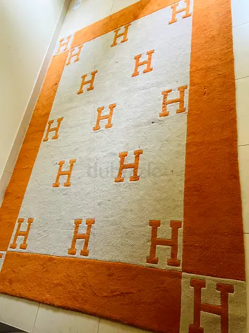 Carpet Hermes style hand made 2x3 meters