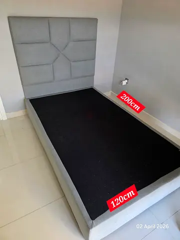 Grey Bed Frame with Headboard, Damac Hills 2