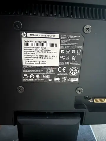 HP 23” Monitor + Keyboard + Mouse