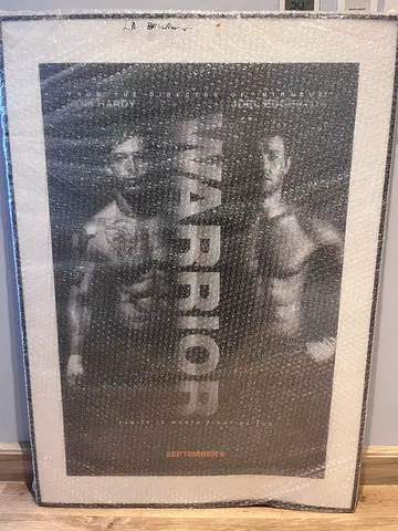 House Clearance - Autographed Tom Hardy  Joel Joel Edgerton Warrior Movie Poster