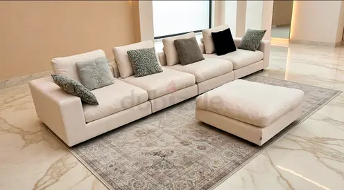 Marina home feather 🪶 filled modular sofa with footstool