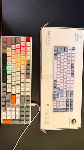 Mechanical RGB BACKLIGHT white wired USB keyboard — used, works perfectly