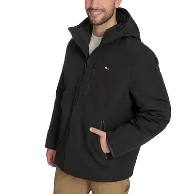 NEW Tommy Hilfiger Mens M 3-In-1 All Weather System Jacket