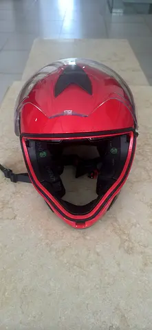 Red full-face cycling helmet, Perfect Condition