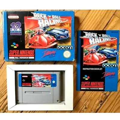 Rock N Roll Racing Super Nintendo Complete Boxed PAL