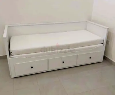 IKEA Hamnes daybed with 3 big storage drawers and 2 IKEA mattresses.