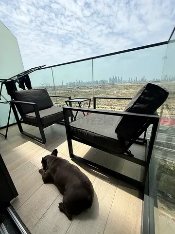 Modern 3 pc outdoor balcony set (aluminium frame)