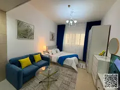 Luxury studio apartment, brand new, fully furnished, with an open kitchen and panoramic views. ✨ A
