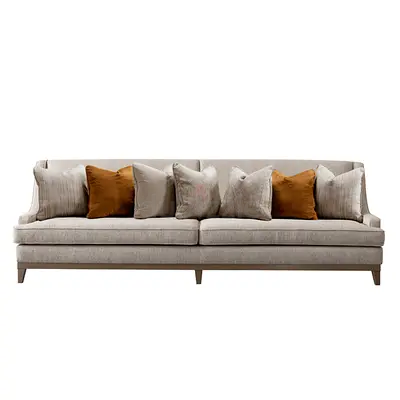 4 seater flared arm sofa