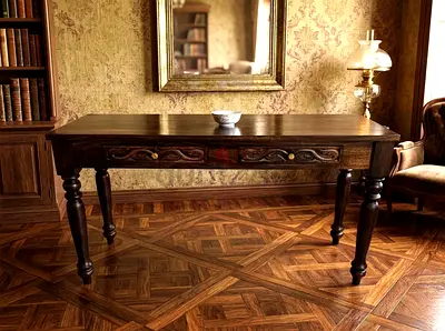 Solid wood console 140x45 cm Height 77 cm