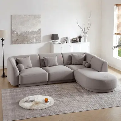 Brand new Light grey modular 5 seater sectional sofa with chaise