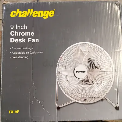 Challenge 9 Inch Chrome Desk Fan