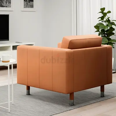 Ikea Landskrona leather sofa set: 3-seat + 2 armchairs