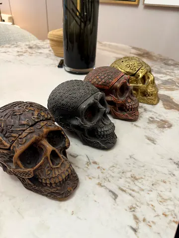 Collection of Decorative Skull Figurines