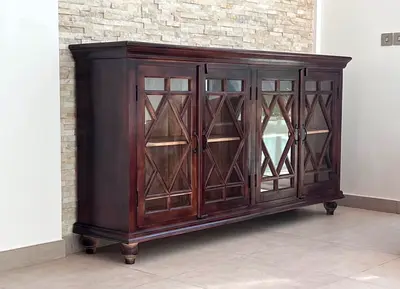 Vintage Dark Wood Cabinet