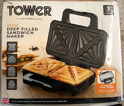 Tower 900W Deep Filled Sandwich Maker