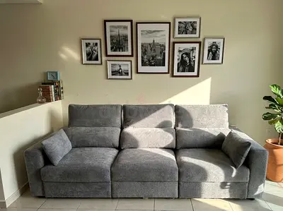 Durable Fabric Sofa Bed – Long Lasting Strong wooden frame with high-density foam cushions. Fabric i