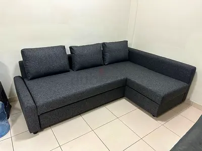L-shape sofa bed with spacious seating and comfortable sleeping area.