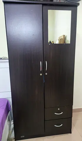 2 door Wardrobe with Drawers for Sale