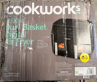 Cookworks 3.5L Dual Basket Digital Air Fryer