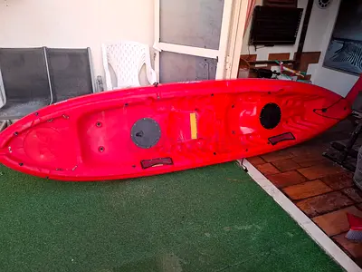 Red sit-on-top 2 seats kayak - used