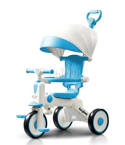 3 in 1 tricycle for toddlers- sky blue color
