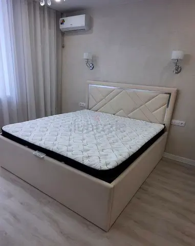 Brand New Cream upholstered bed frame with mattress