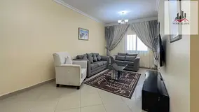 Sharjah, Al Taawun area: Two bedrooms, living room, maid's room, kitchen, and three bathrooms. S