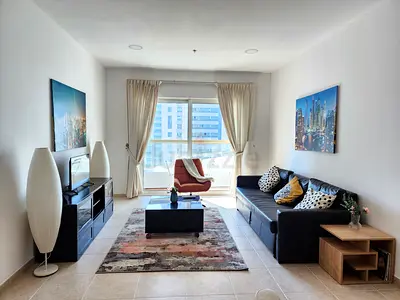 **NO AGENCY FEE-- LARGE  BRIGHT FURNISHED 1 BED WITH UPGRADED KITCHEN  SEA VIEWS HIGH FLOOR***