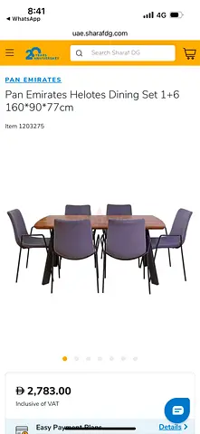 Pan Emirates Dining table 6 seats