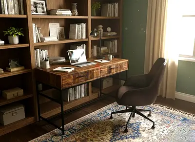 Wooden modern desk 120x60 height 75 cm