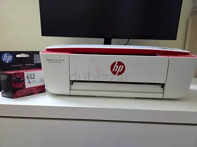 Used HP DeskJet All-in-One Printer (working) + sealed HP 652 tricolor cartridge