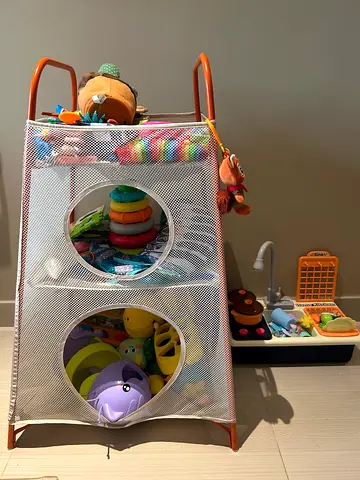 Storage with toys