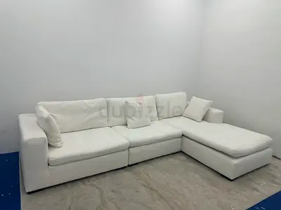 Great condition marina home white color lshape sofa