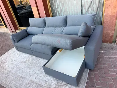 Dark grey Ikea Esklstuna lshape sofa bed brand new condition