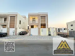 Luxury villa for rent in Al Yasmeen, Ajman, 7 master bedrooms, majlis and living room, roof, courtya