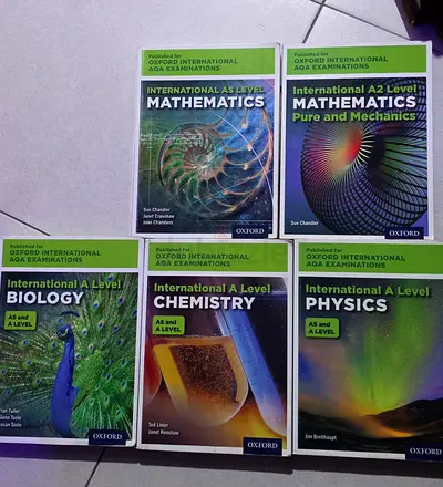 Oxford International A Level textbooks Maths (AS A2), Pure  Mechanics, Biology Chemistry,Physics