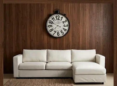 Vimle White L-shaped 3-seater sectional sofa bed with chaise