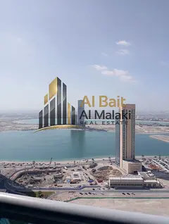 Luxury open sea view 1-bedroom apartment (one bedroom and a living room) for rent in Al Taawun