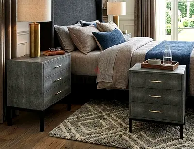 SAFAVIEH Couture Camden Faux Shagreen Nightstands