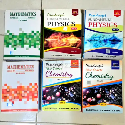 CBSE Class 12 Guides Bundle | RD Sharma Mathematics | Pradeeps Physics and Chemistry | Vol 1 and 2
