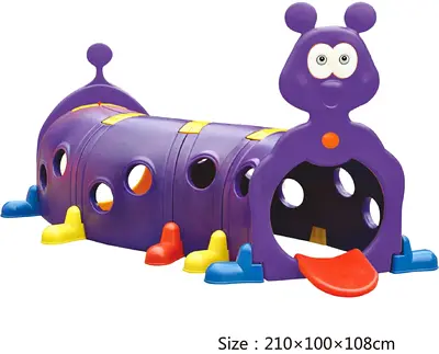 Purple Caterpillar Play Tunnel - 210×100×108 cm