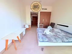 Close to RTA BUS STOP chiller free spacious studio with kitchen appliances in al furjan Dubai