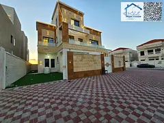 Corner villa for sale in Al Zahia, Ajman. This modern villa boasts a prime location on two streets,