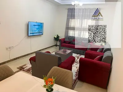 شقة مفروشة للإيجار في عجمان بمنطقة الروضة – غرفه وصاله - حمامين - بلكونه - تكييف مركزي