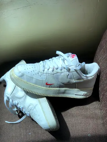 Nike Air Force 1 (White with Red Swoosh)