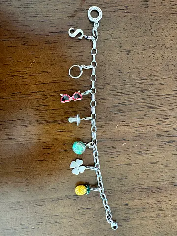 Original Thomas Sabo silver charm bracelet with mixed charms