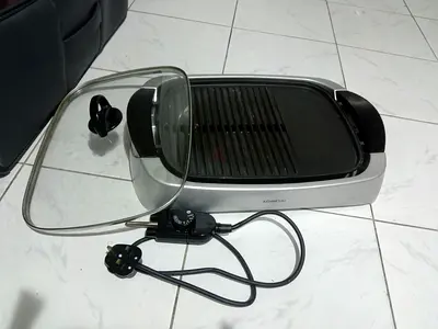 Indoor Electric Grill  Griddle with Glass Lid - Working Condition
