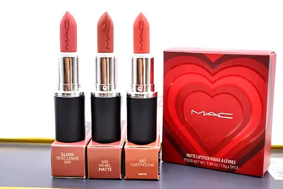 MAC Matte Lipstick Trio — 3 Shades, New in Box