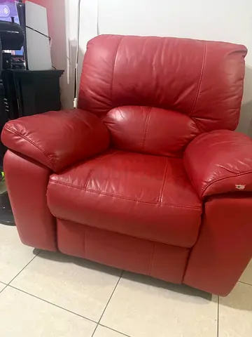 Comfortable Red Leather Armchair
